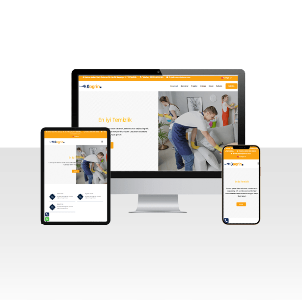 Halı , Koltuk ve Ev Temizliği Web Sitesi Paketi – Find